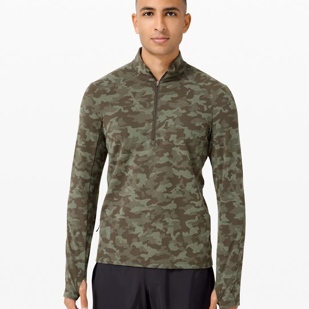 Lululemon Green Camo Jacquard Rulu Surge Warm